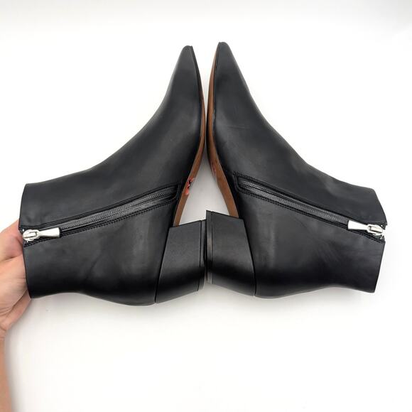 Linea Paolo Wynda Pointed Toe Ankle Bootie Women's Black Leather Size US12M EU43 - Picture 6 of 12